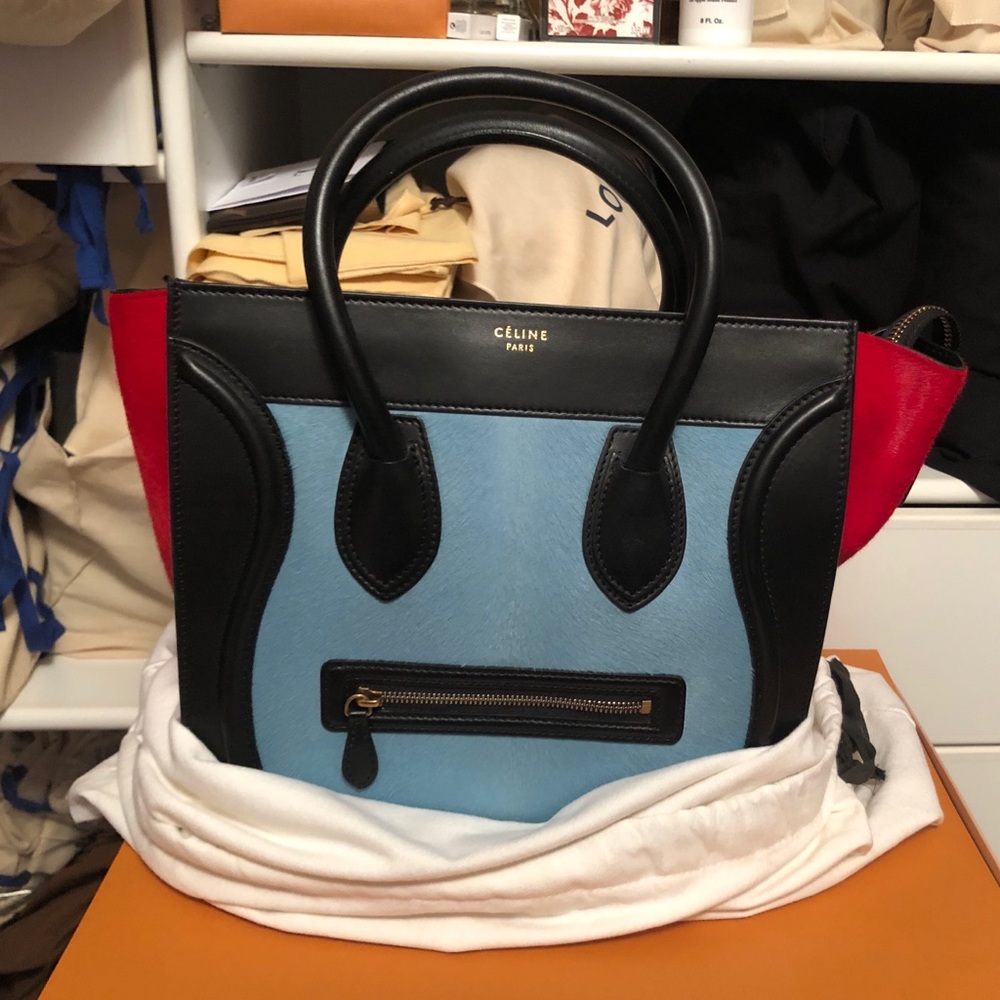 🌺✨Celine Pony Hair Tricolor Luggage Bag✨🌺 - Picture 2 of 9